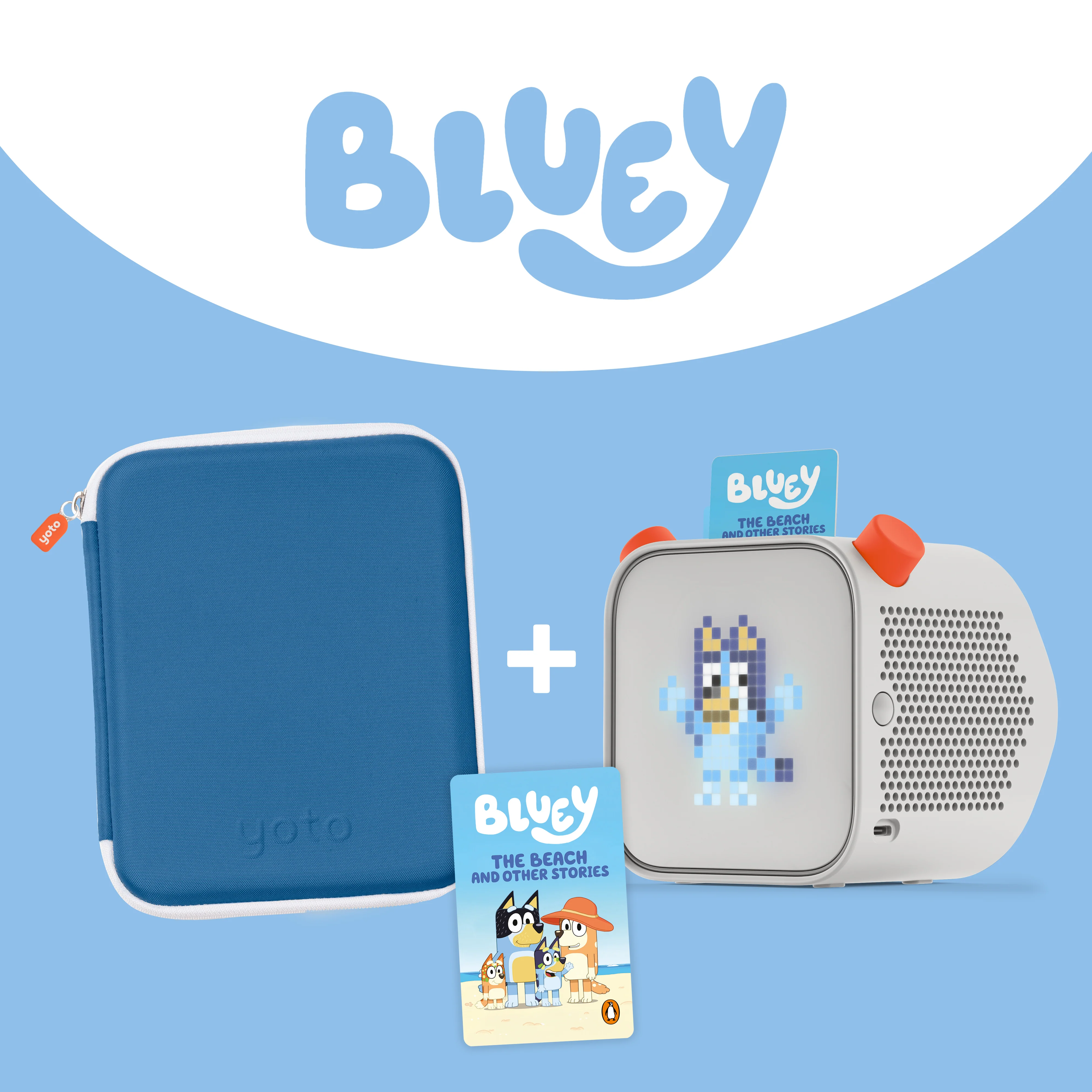Yoto USA Yoto Player + Bluey Card Case Bundle